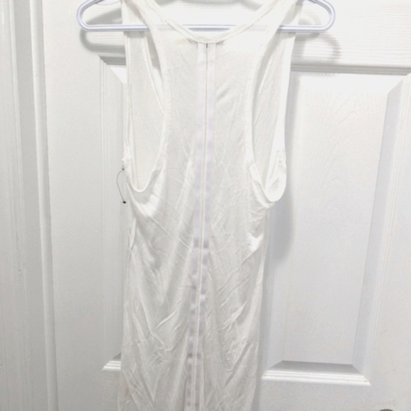 Alice + Olivia Distressed White Tank Top - Picture 1 of 9